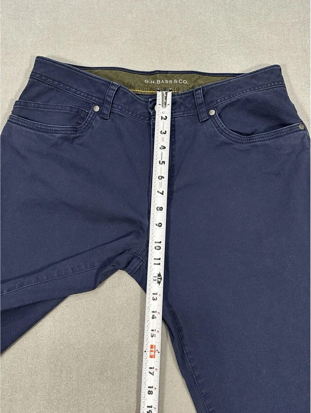 G.H. Bass & Co Men’s Navy Slim Fit Pants 33x28.5 Stretch Cotton Casual